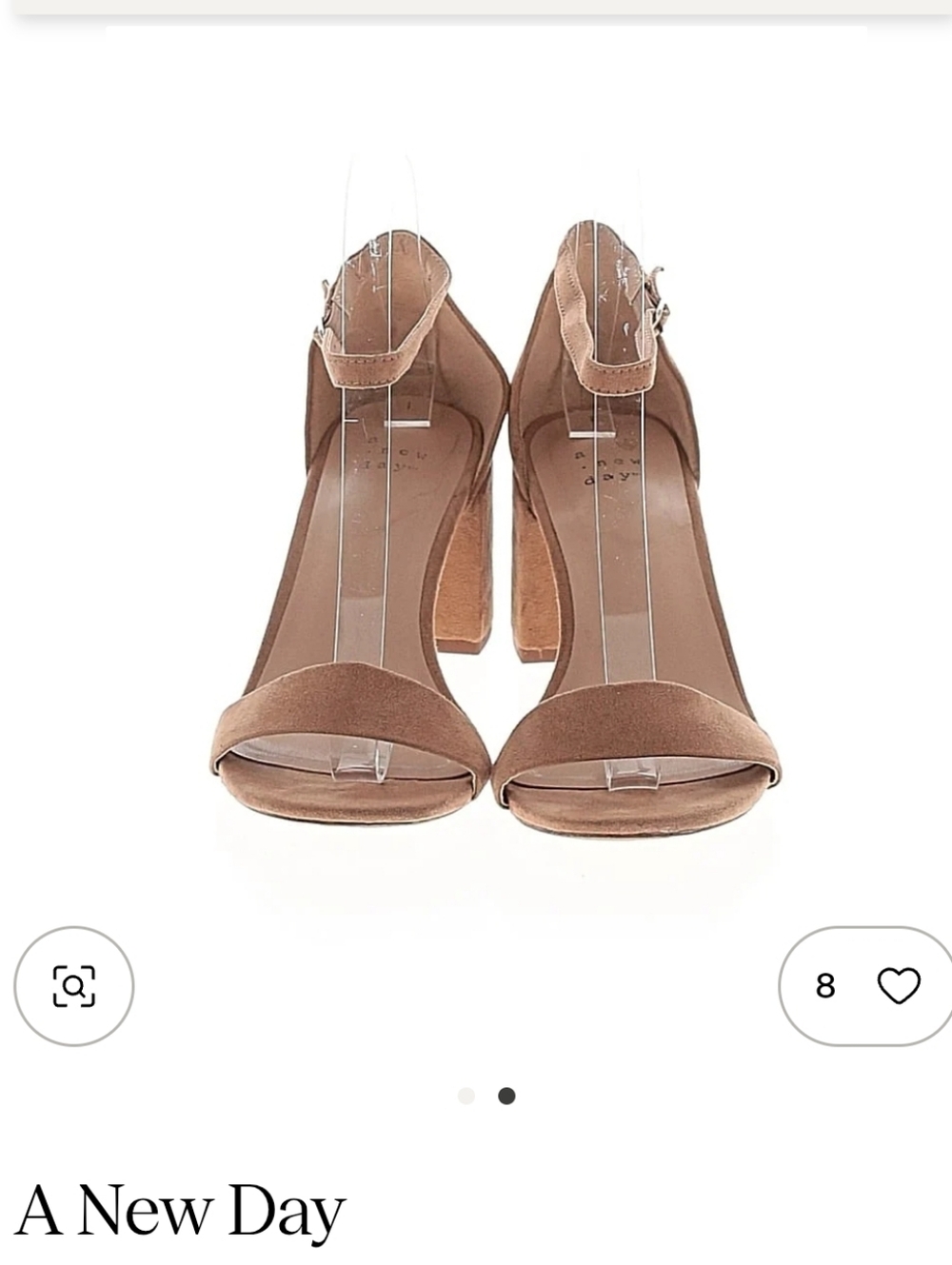 A New Day Heels Nude & Black Size 7.5 - Picture 9 of 13